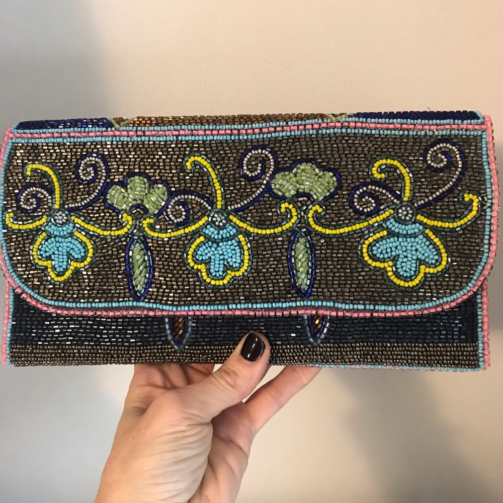 Beautiful beaded clutch made for Anthropologie